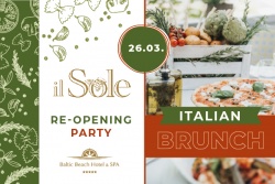Atpūtas un ceļojumu piedāvājumi 18.03.2023 - 26.03.2023 Restorāns "Il Sole" atkal atvērts Baltic Beach Hotel & SPA